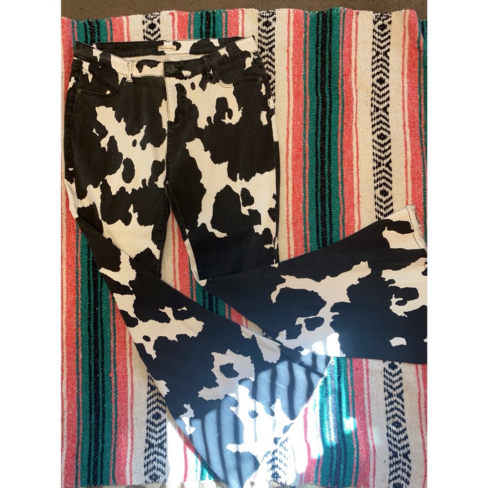 Cow Print Bell Bottoms